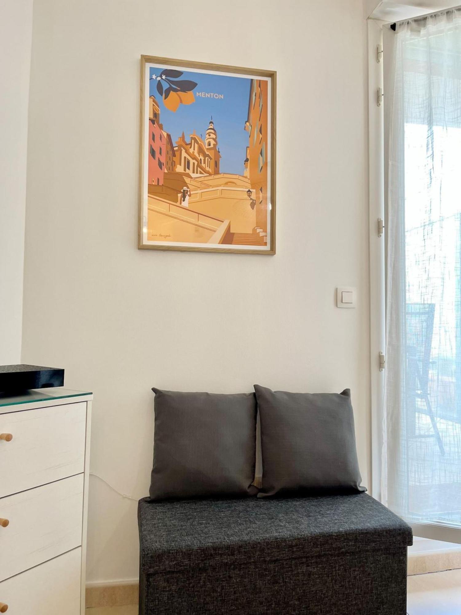 'La Villa Melanie' Neuf, Equipe, Terrasse, Centre Menton Exterior foto